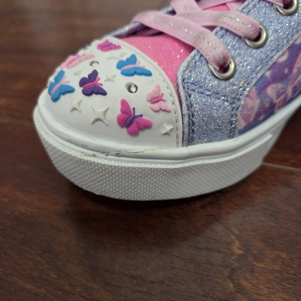 Skechers Twinkle Toes Twinkle Sparks Ombre Flutter Purple Little Kids Size 13 - Picture 8 of 15